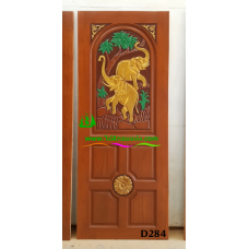 ประตูไม้สักบานเดี่ยว รหัส D284